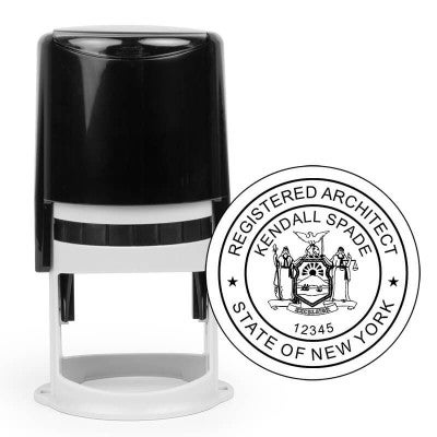 The State of New York Architect stamp body and impression
