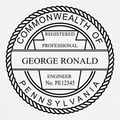 A close-up of the State of Pennsylvania Engineer Seal