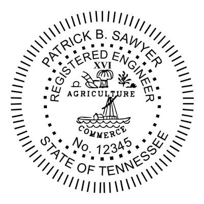 A close-up of the State of Tennessee Engineer Seal