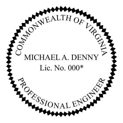 A close-up on the tate of Virginia Engineer Seal impression