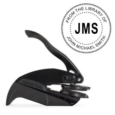 Personalized Book Embosser Imprint Example