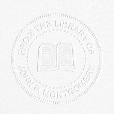 From the Library Book Embosser impression on grey paper