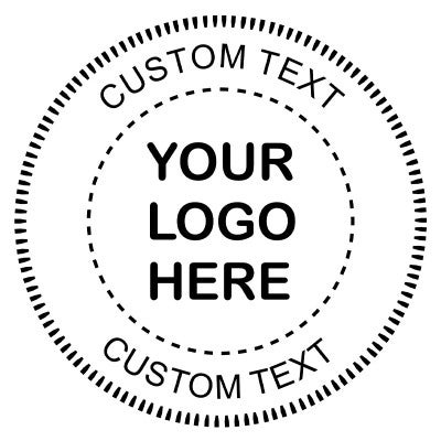 The impression made by the Custom Text Logo Embosser