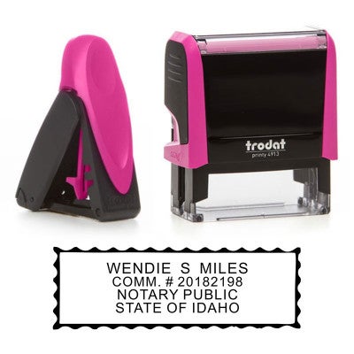 Choose your stamp body for the Idaho Notary Pink Stamp - Rectangle