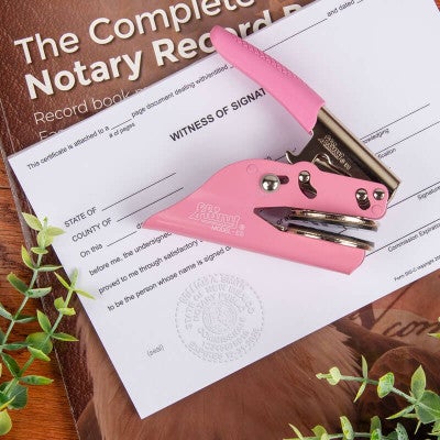 New Mexico Notary Pink Seal on a Document