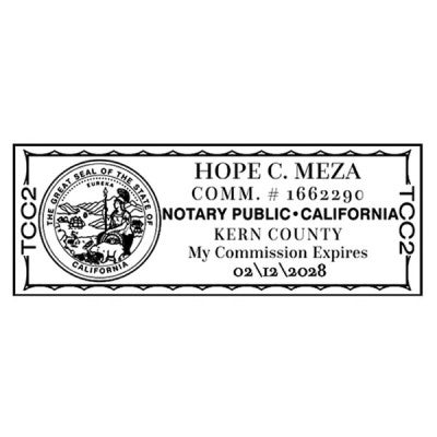 California Notary Rectangle Design Impression