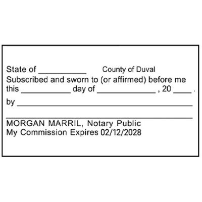 Jurat Notary Stamp Impression
