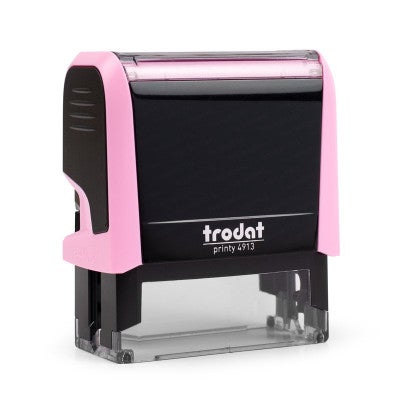 Oregon Notary Pink Stamp at an agnle