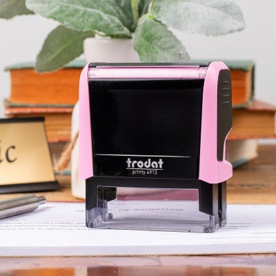 Oregon Notary Pink Stamp Body in office setting