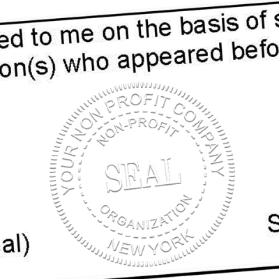 Non-Profit Organization Seal Embosser Imprint Example