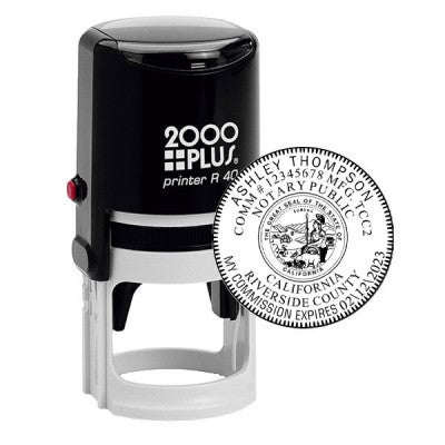 California Notary Round Stamp and Impression