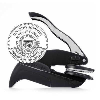 Arizona Notary Round Seal Embosser Imprint
