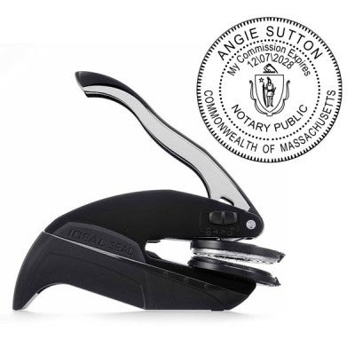 Massachusetts Notary Round Seal Embosser