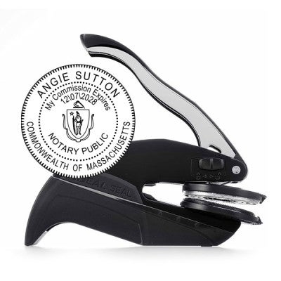 Massachusetts Notary Round Seal Embosser