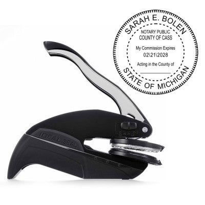 Michigan Notary Round Seal Embosser