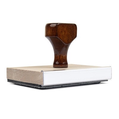 3 inch Custom Logo Stamp (angled front shot)