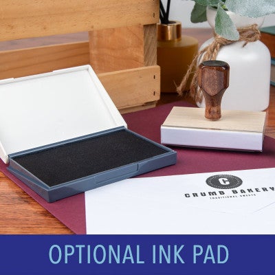 3 inch Custom Logo Stamp (Optional Ink Pad)