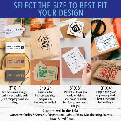 3 inch Custom Logo Stamp (Which size is right for you?)