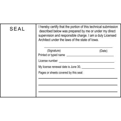 Iowa Architect Document Stamp