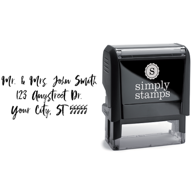 Script Custom 3 Line Stamp