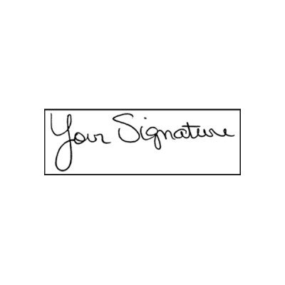 Medium Self-Inking Signature Custom Stamp example