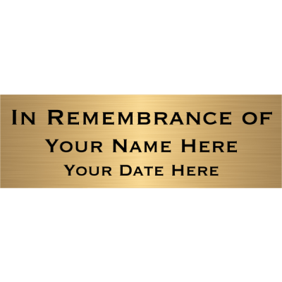 In Rememberance Brass Sign