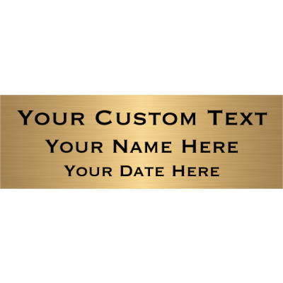 Custom Three Line Brass Sign