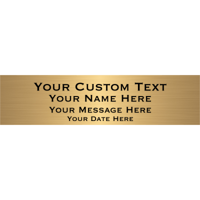 Four Line Custom Brass Sign