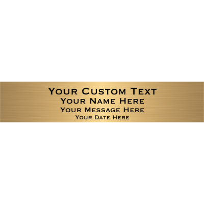 Custom Four Line Brass Plaque