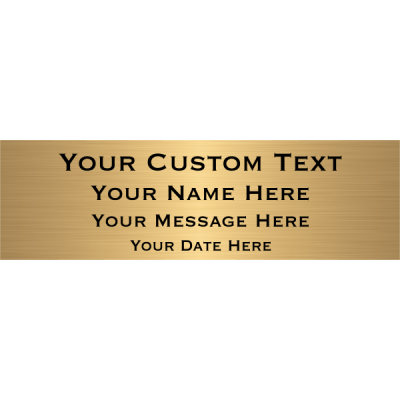 Medium 4 Line Custom Brass Sign