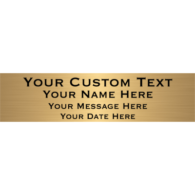 Large 4 Line Custom Brass Sign
