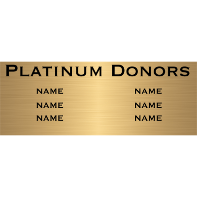 Small 6 Name Brass Plaque