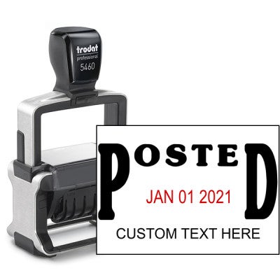 Posted Date Stamp on paper image
