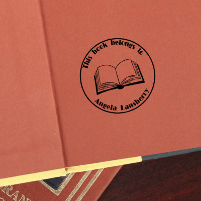 Round Open Book Stamp Imprint Example