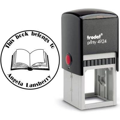 Round Open Book Stamp
