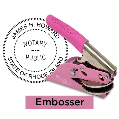Rhode Island Notary Pink - Embossers