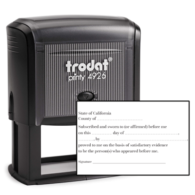California Jurat Notary Stamp