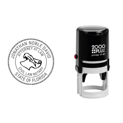 Florida Civil Law Notary Stamp Body and Design