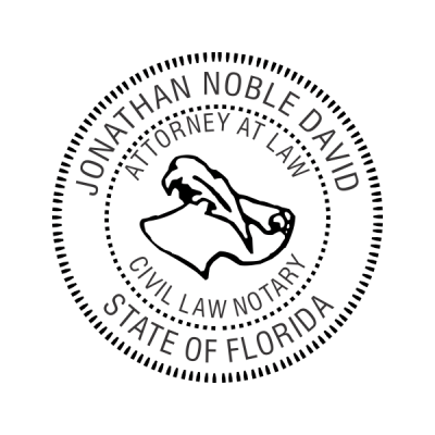 Florida Civil Law Notary Stamp Imprint Example