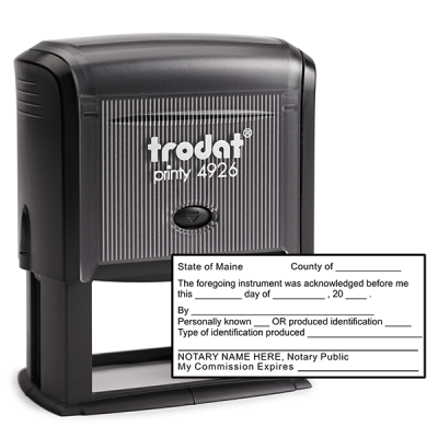 Maine Acknowledgment Notary Stamp