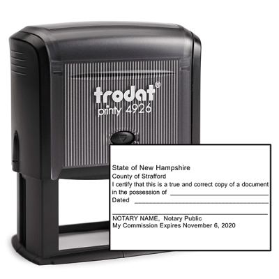 New Hampshire Certified True Copy Notary Stamp