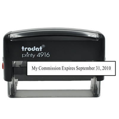 Notary Commission Expiration 1 Line Stamp