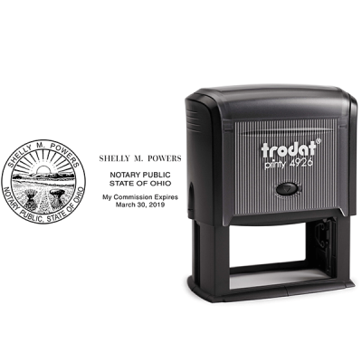 Ohio Notary Stamp - Rectangle Body and Design