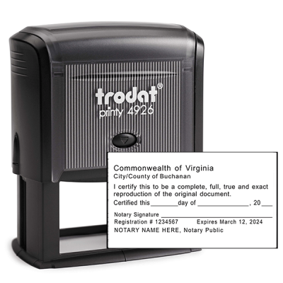 Virginia Certified True Copy Notary Stamp