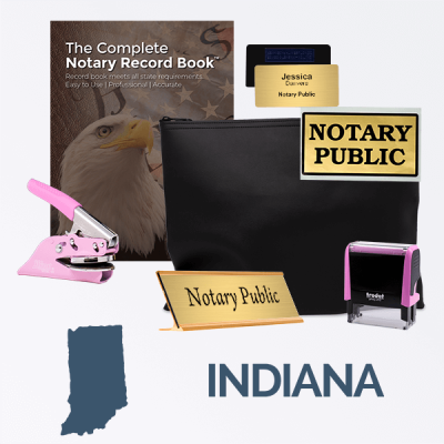 Indiana Pink Deluxe Notary Kit