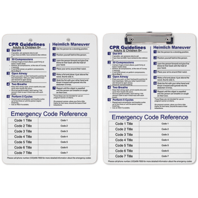 Medical Reference Clipboard Double Sided
