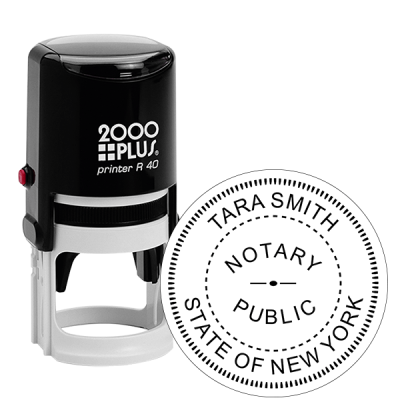 New York Notary Round Stamp