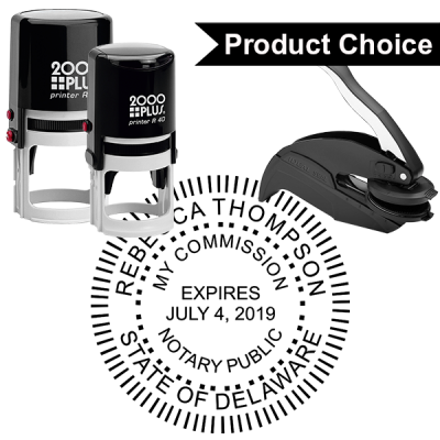 Delaware Notary Public Round Stamp Seal