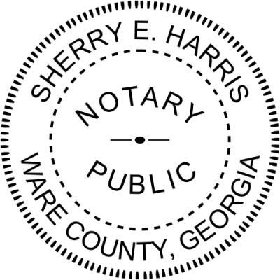 Georgia Round Notary Public Stamp Seal