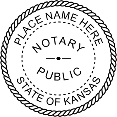 Kansas Notary Public Round Stamp